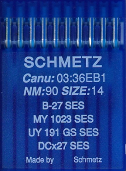 Иглы для промышленных машин Schmetz DCx27 SES №90