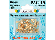 Булавки Gamma PAG-19 под золото