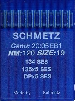 Иглы для промышленных машин Schmetz DPx5 SES №120